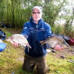 Rodger Beal with a couple of Bream from his catch.