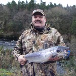 Damion Dillon with the first Kerry salmon of the year