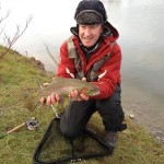 This Angler Shows another hard fighting Curragh Springs rainbow trout