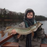 Maria O'Brien shows her best catch of the day