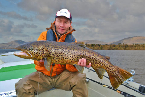 Jacek Gorny with his 90cm, 17lb 6oz ferox trout