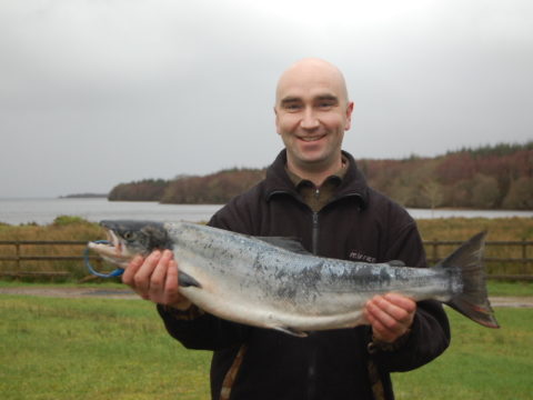 Seanie Carty with his 10lb fish from Briney's