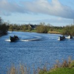 Competitors in a hurry to find the best spot on the River Erne