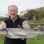 First salmon for Hughie Reid  9.25 lb.