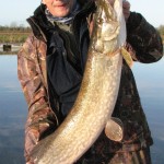 An 18lb pike caught by Kevin Hardy on fly