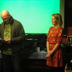 Kevin Payne Chairman BACC and Karen Fitzpatrick grand daughter of 'Phil'.