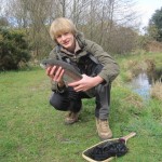 Thomas at Annamoe with Trout
