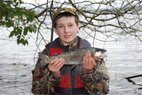 Jack Cottrell from Trim with his first trout