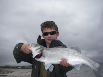 Stephen Quinlan with one of his bass caught in April 2012