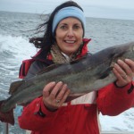 Trish with a near Specimen Pollack Easter 2012