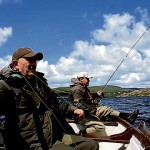 Anglers Charlie Stuart and Richie Johnson on Lough Currane