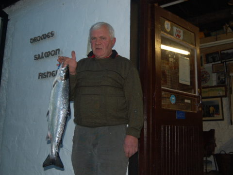 Bill Likely With His Fish From The High Bank On Toby On Monday 21st May. Bill Likely With His Fish From The High Bank On Toby On Monday 21st May.