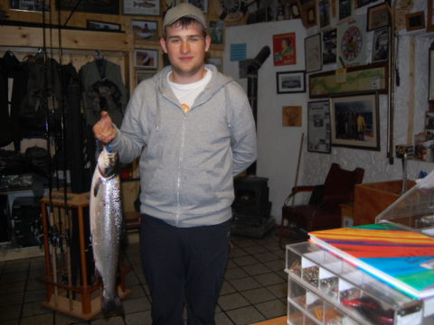 Felix Hoffmann With His Fish From The New Bridge On Spinner On Friday 25th May. Felix Hoffmann With His Fish From The New Bridge On Spinner On Friday 25th May.