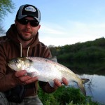 Maciek with his first ever shad