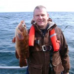 Padraig Minnock with Ballan Wrasse