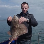Sergei with his first Thornback Ray of the day.