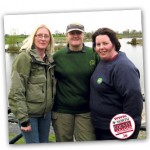 Stephanie Troy from Donabate with Captain Julie Gerry and Jenny Casey