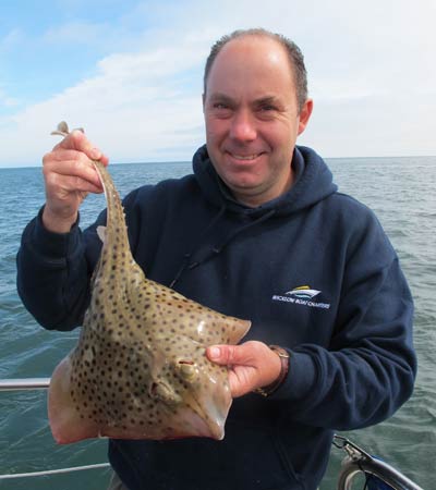 A homelyn or spotted ray for Wicklow charterboat skipper Kit Dunne