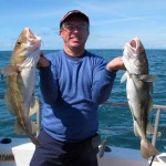 Chris with a brace of Cod