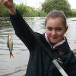 Elizabeth Clyne with her first fish of the day