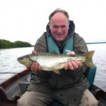 Ian McMullan with one of his 4 fish caught on Thursday, May 31st – trout weighed in at 3¾ lbs.