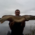 Keith O'Sullivan with a whopping 13lb Pike caught at Clondanagh Lake