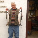 Maurice Laurent With Two Fish On Worm From The Otter Pool On Tuesday.