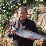 Noel Mc Intyre With His Fish From The Upper Mill Yesterday.
