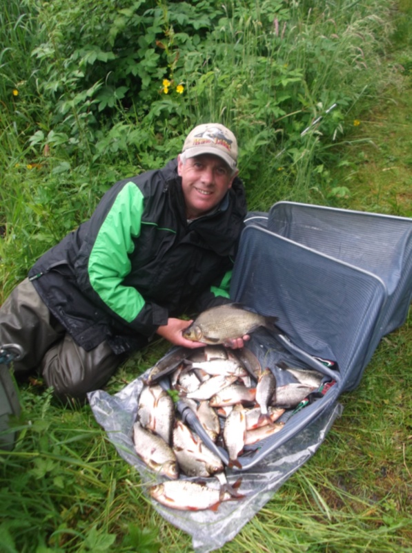 Peadar O'Brien Shows a Nice Net of Muckno Fish