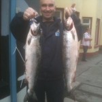 Seanie Carty With Two Fish On Spinner On Monday.