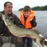 Polish father-son team with big pike, Corrib, June 2012