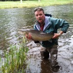Sam Andrews, Shanes Castle Demesne with his fine specimen 18lb Trout from Lough Neagh, Doologhan wins Catch of the Week