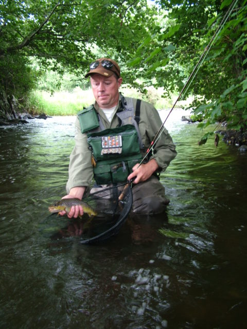 Brian Russell with a Ravernette trout