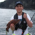 Ballan Wrasse and thumbs up !