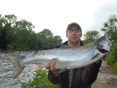 G Brady with his 12lb salmon