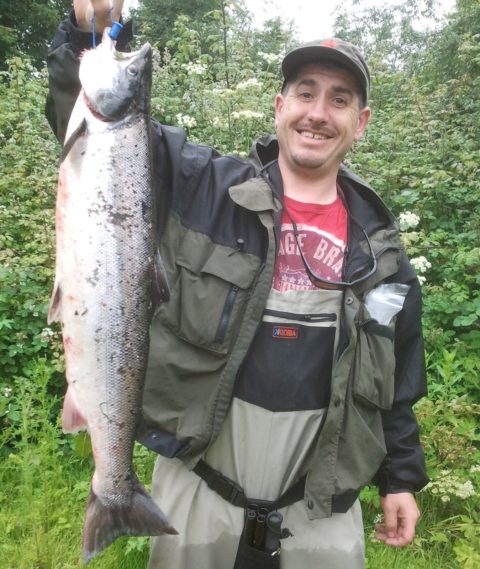 Gavin O'Shea with his 11lb salmon