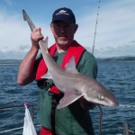 John Mellerick with his fine specimen Smoth-Hound
