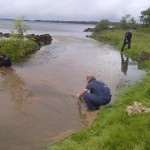 Jute matting on Annaghdown Bay, Lough Corrib