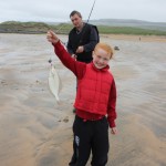 A delighted Kaylah Kelly with another noble Flounder