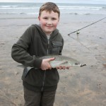 Mathew O'Looney with a whopping great 4lb Mullett caught at the Fanore SAC Juvenile Competition last Sunday (8th July 2012)