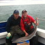 Me and Mike Thrussell with the first Tope of the day.