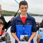Pictured at the launch of the Guide to Sea Angling on the East Coast at Clogherhead Harbour, Co Louth, were Minister of State with responsibility for Inland Fisheries Fergus O'Dowd, Louth councillor Oliver Tully and local lads Christopher and Andrew Waller and Jack Snaith.