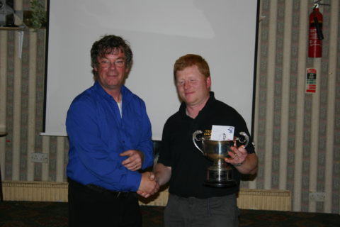 Sean Ward, PRO, NCFFI presenting first prize to Nick Howell