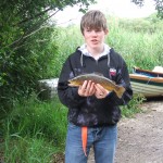 Darren Harten, Cavan with his winning trout at the L.S.T.P.A Youth