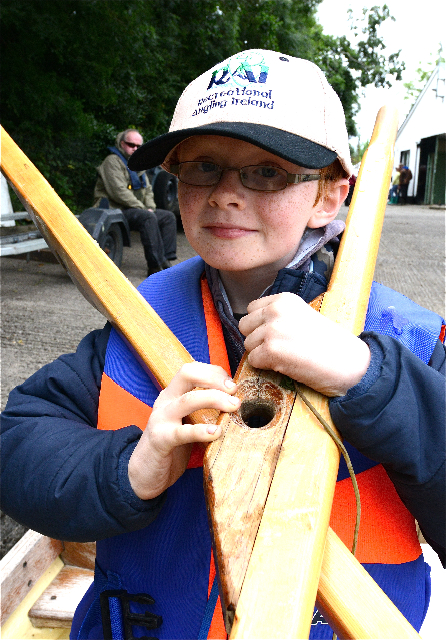Luke from Arva, Cavan sorting out the oars for the Youth Angling Day