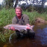 Stefan Kadlubowski released this 9½ pounder on fly on the Wood Flat on Woodstream