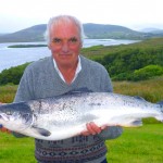 Anthony J-Barrett Bangor Erris with his Record Salmon (17.13 lbs.) from the Owenmore River