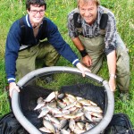 Jean-pierre and son Nick with a great net of Roach and Hybrids.