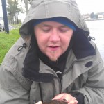 Jay La Roche with his first flounder