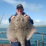 Mark Gannons near Specimen Thornback Ray.
